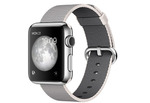 Apple Watch 38 мм, нержавеющая сталь, ремешок из плетеного нейлона жемчужного цвета 125–195 мм