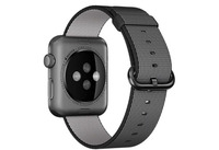 Apple Watch Sport 42 мм, «серый космос», ремешок из плетеного нейлона черного цвета 145-215 мм