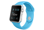 Apple Watch Sport 42 мм серебристый, голубой ремешок 140-210 мм
