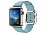 Apple Watch 38 мм, нержавеющая сталь, ремешок цвета «полярная лазурь» с современной пряжкой 160–180 мм