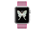 Apple Watch Sport 38 мм, серебристый алюминий, ремешок из плетеного нейлона розового цвета 125-195 мм
