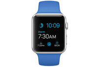 Apple Watch Sport 42 мм, серебристый, спортивный ремешок цвета «кобальт» 140-210 мм