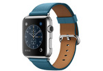 Apple Watch 42 мм, нержавеющая сталь, ремешок цвета «океанская синева» с классической пряжкой 150–215 мм