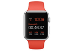 Apple Watch Sport 42 мм серебристый, оранжевый ремешок 140-210 мм