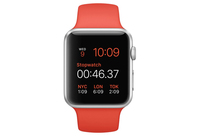 Apple Watch Sport 42 мм серебристый, оранжевый ремешок 140-210 мм