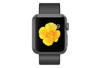 Apple Watch Sport 38 мм, «серый космос», ремешок из плетеного нейлона черного цвета 125-195 мм