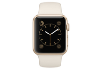 Apple Watch Sport 38 мм, золотистый, мраморно-белый спортивный ремешок 130-200 мм