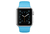 Apple Watch Sport 38 мм, серебристый, голубой спортивный ремешок 130-200 мм