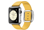 Apple Watch 38 мм, нержавеющая сталь, ремешок цвета «весенняя мимоза» с современной пряжкой 160–180 мм